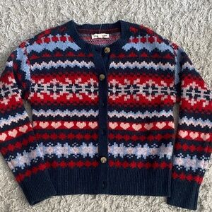 Lucky Brand Cardigan - Red, Blue, and White